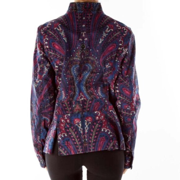 Charter Club Navy Red Paisley Jacket - Picture 3 of 3